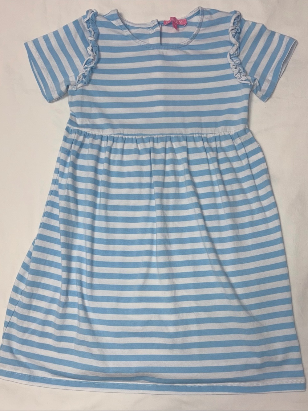 Bisby by Little English sweet soft blue stripe dress sz 7 EUC smoke free home
